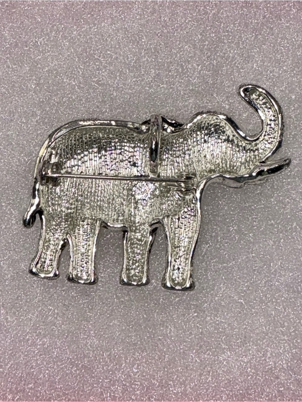 Vintage Silver Elephant Brooch 2" x 1 3/4" - Picture 3 of 8